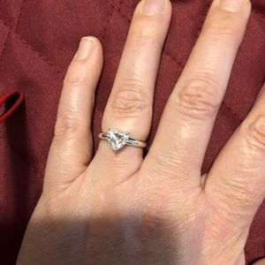 Diamonique Epiphany heart shaped CZ size 8